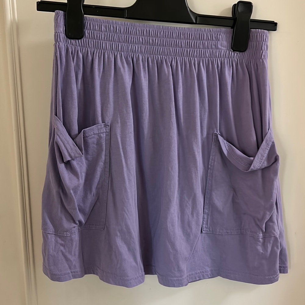 TALULA purple skirt with pockets.